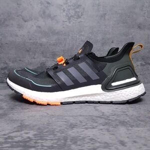 ADIDAS UltraBoost COLD.RDY Running Shoes Mens Size 7.5 Green Black Orange EG9798